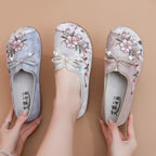 Damen Blumenausgestattete Ballerinas EB