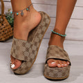 Damen bequeme Haus-Sandalen mit modischem Plateau EB