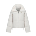 Damen Stylische gefütterte Winterjacke mit abnehmbarem Kragen EB