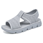 Damen Bequeme Sandalen mit elastischen Riemen und rutschfester Sohle EB