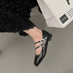 Damen Ballerinas mit dekorativen Riemchen und modischem Glanz EB