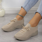 Damen atmungsaktive Slip-On Sportschuhe mit flexiblem Obermaterial EB