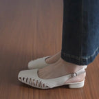 Damen Slingback-Pumps mit modischem Riemendetail und bequemer Fußbettgestaltung EB