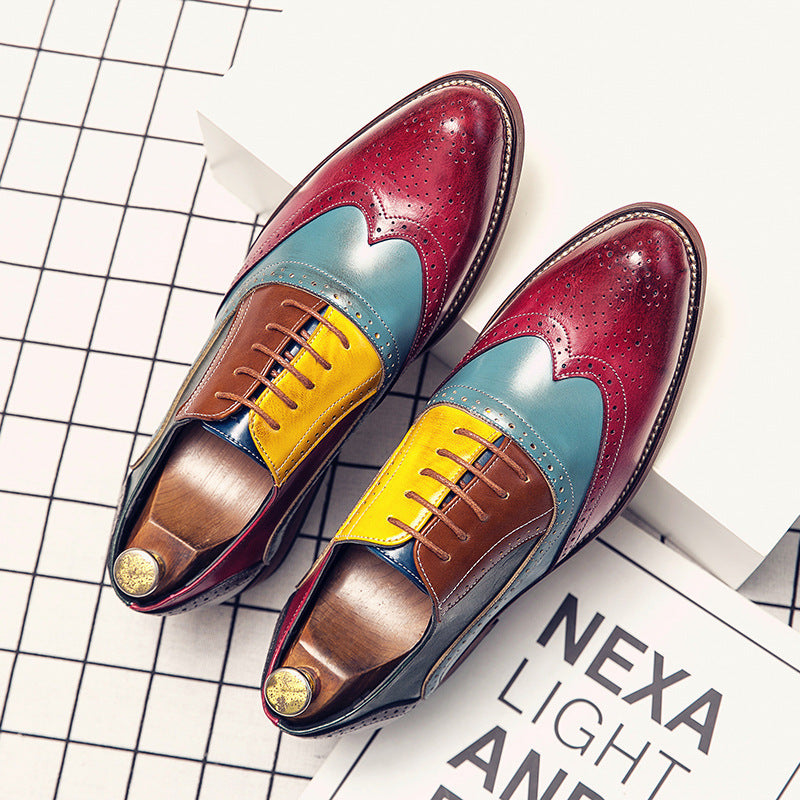 Damen Elegante Brogue-Schuhe aus hochwertigem Leder mit einzigartigen Farbdetails EB