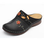 Damen Bequeme Clogs mit floralem Design und ergonomischem Fußbett EB
