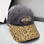 Lässige Damen-Baseballkappe mit Leopardenmuster
