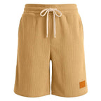 Feincord-Shorts für Herren mit elastischem Kordelzugbund