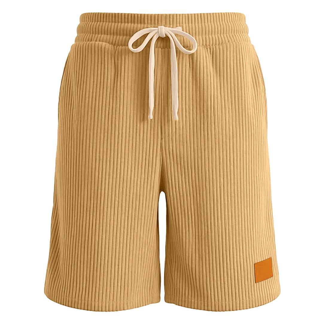 Feincord-Shorts für Herren mit elastischem Kordelzugbund