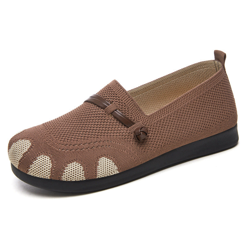 Damen Bequeme Slip-On Ballerinas mit flexiblem Obermaterial EB