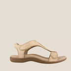 Damen Bequeme Riemchen-Sandalen mit anatomischem Fußbett und verstellbarem Klettverschluss EB