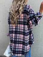 Damen Karierte Overshirtjacke EB