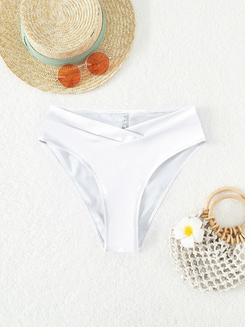 High-Waist Badeshorts mit Raffung für Damen