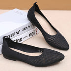 Damen Bequeme Ballerinas aus atmungsaktivem Netzmaterial EB