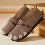 Damen Bequeme Slip-On Ballerinas mit flexiblem Obermaterial EB