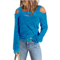 Damen lässiges Langarmshirt mit Cut-Out-Design EB