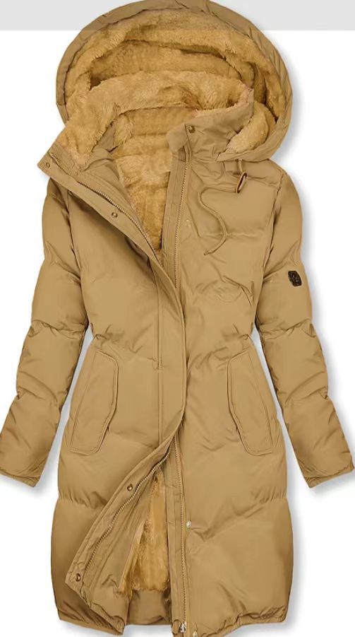 Damen gefütterter Winterparka mit abnehmbarer Kapuze und weichem Innenfutter EB