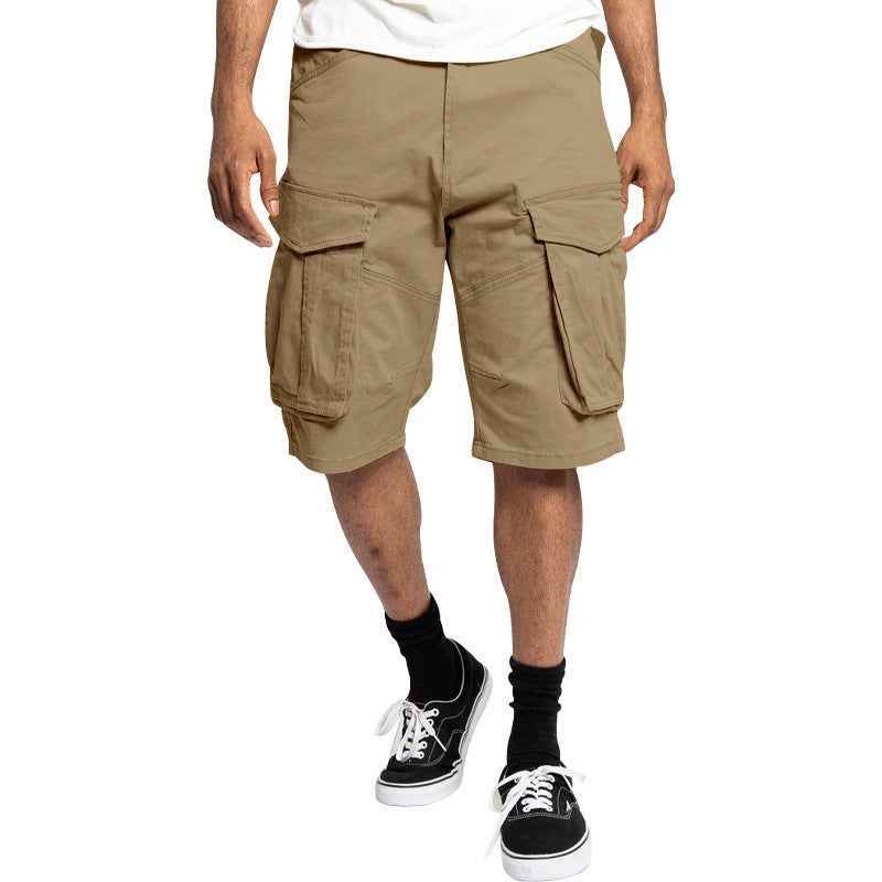 Robuste Cargo-Shorts für Herren mit großen Klappentaschen und lockerer Passform