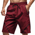 Atmungsaktive Herren-Trainingsshorts mit Reißverschlusstaschen