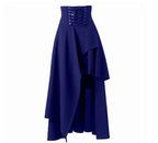 Damen Eleganter asymmetrischer Rock mit Schnürung EB