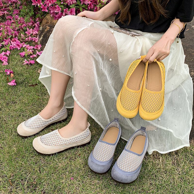 Damen Ballerinas aus atmungsaktivem Netzmaterial EB