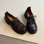 Damen Bequeme Schnürschuhe mit modischem Design und robustem Absatz EB