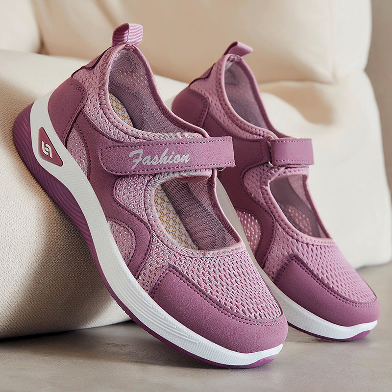 Damen Atmungsaktive Freizeitschuhe mit Klettriemen EB