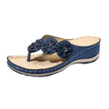 Damen Bequeme Riemensandalen mit floralen Applikationen EB
