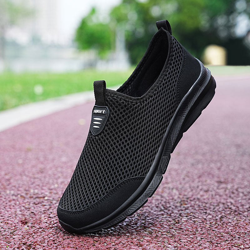 Unisex nan ultraleichter Netz-Slipper mit viskoelastischem Fußbett und flexibler rutschfester Laufsohle EB