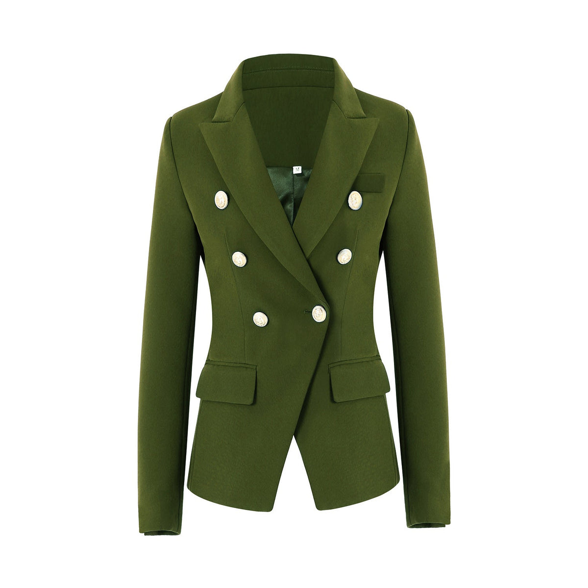 Damen Elegante Doppelreihige Blazerjacke mit goldenen Knöpfen EB