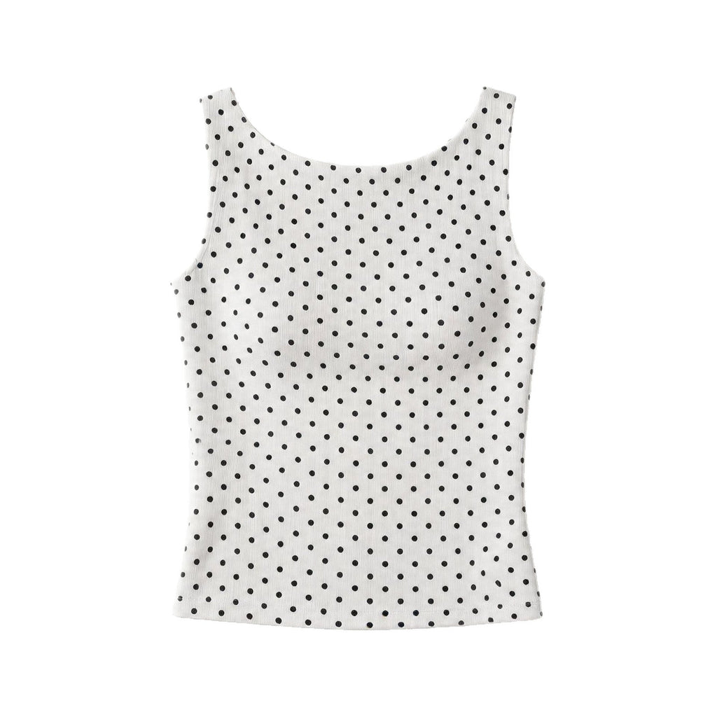 Damen Trägershirt mit verspieltem Polka-Dots-Muster EB
