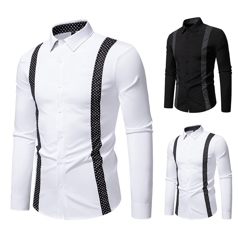 Herren Businesshemd mit Schulterträgern und modernem Design EB