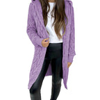 Damen Langstrickmantel aus Kabelstrick EB