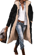Damen Lange Winterjacke mit weich gefüttertem Kragen EB