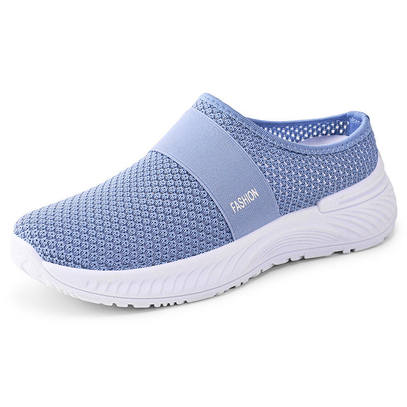 Damen Bequeme Slip-On Freizeitschuhe mit elastischem Riemen EB