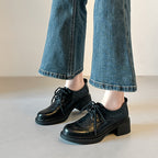 Damen Bequeme Schnürschuhe mit blockierendem Absatz EB