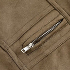 Damen Kunstleder Blousonjacke mit praktischen Taschen und elastischem Saum EB