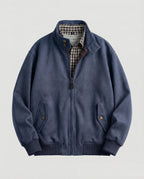 Damen Jacke Vintage Wildleder-Optik Braun Locker Herbst