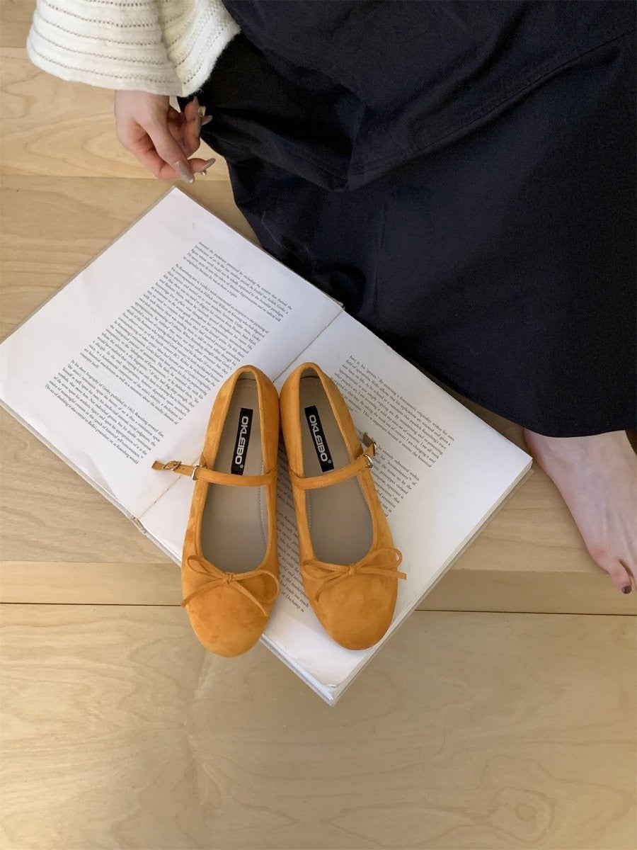 Damen Ballerinas mit zartem Riemchen und Blumenmuster EB