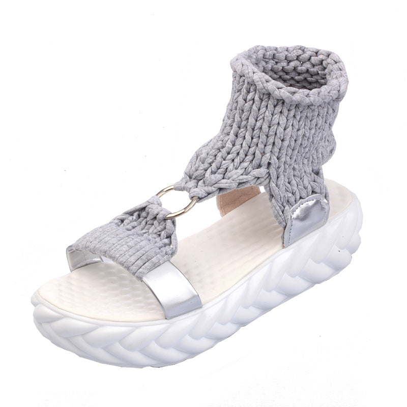 Damen Bequeme Kork-Sandalen mit innovativem Design und rutschfester Sohle EB