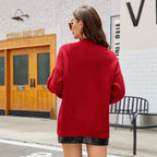 Damen Grobstrickjacke mit voluminösen Ärmeln und modernem Schnitt EB