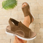Damen Bequeme und atmungsaktive Sandalen mit elastischem Einsatz EB