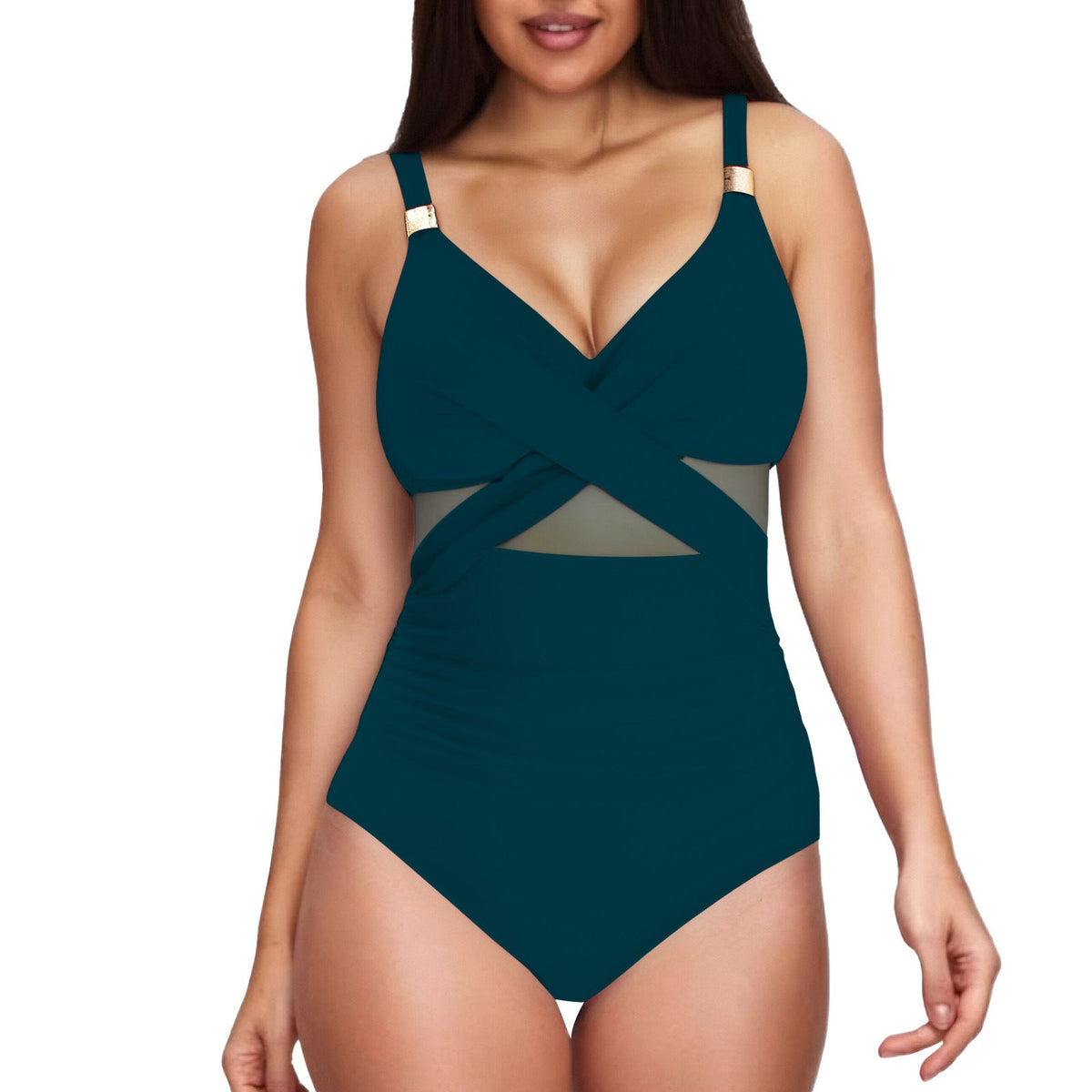 Eleganter Damen-Jumpsuit mit transparenten Einsätzen