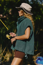 Damen Kapuzenjacke aus kuscheligen Fleece mit regulierbarem Saum EB