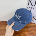 Statement-Kappe aus Denim im Distressed-Look für Damen