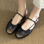 Damen Ballerinas mit stilvollem Streifenmuster und komfortabler Passform EB