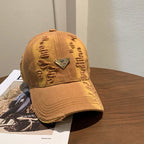 Women's Distressed Denim Baseball Cap