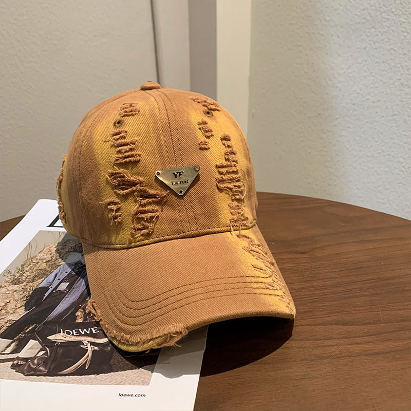 Women's Distressed Denim Baseball Cap