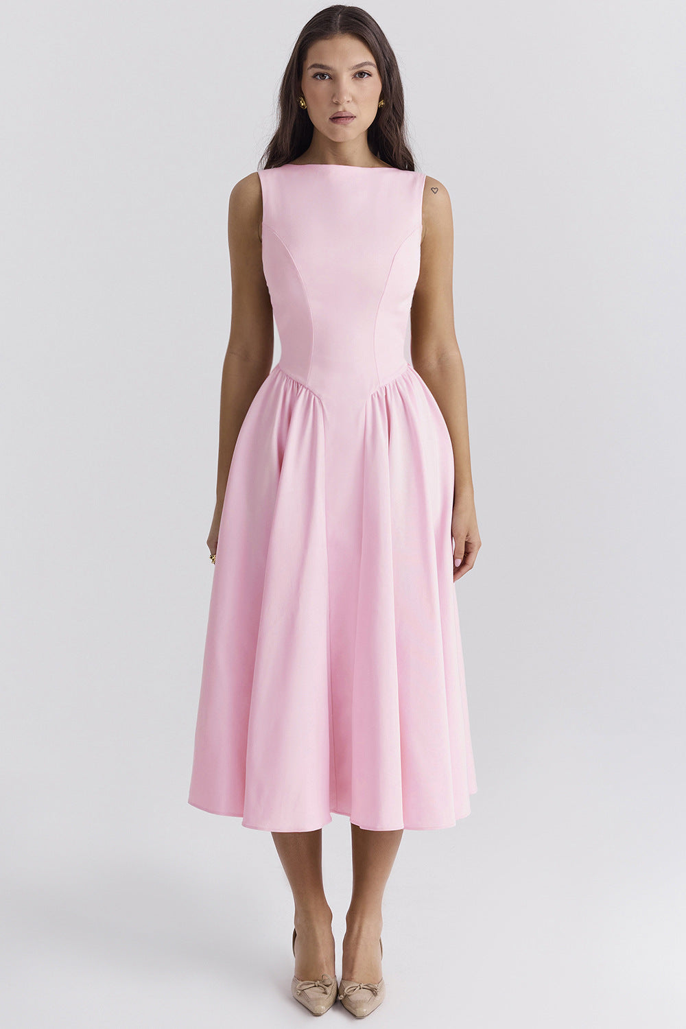 Damen A-Linie Cocktailkleid mit elegantem Taillenkürzel und femininem Schnitt EB