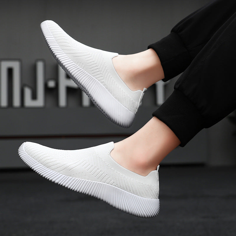 Unisex nan ultraleichter Schlupfschuh aus Feinstrick mit anatomischem Komfortfußbett und gerippter Flexlaufsohle EB