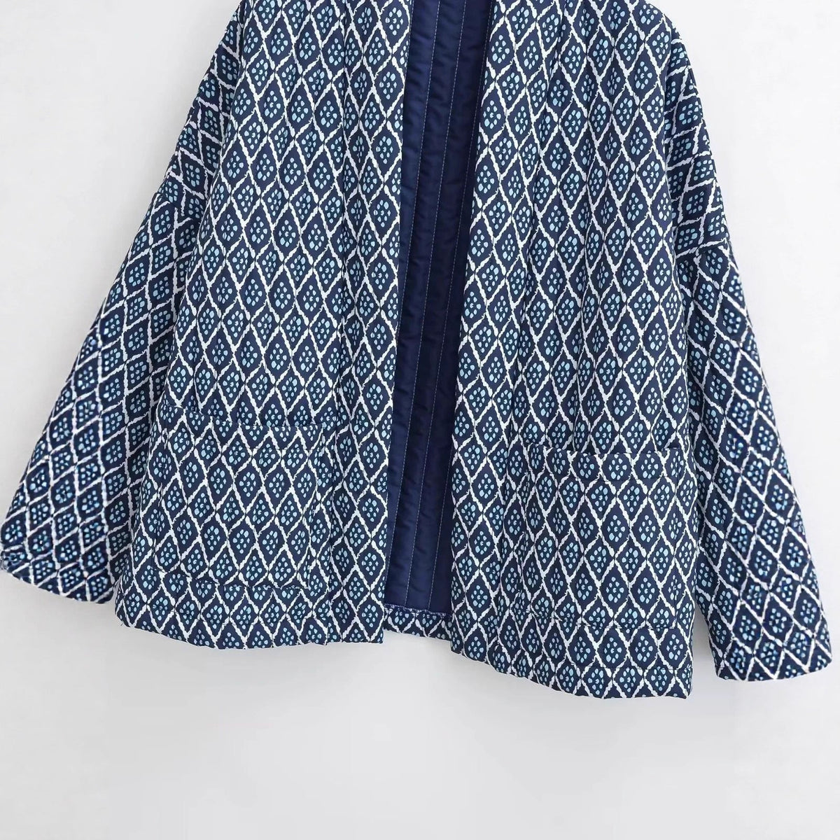 Damen Kimono-Jacke mit elegantem Muster und lockerer Passform EB